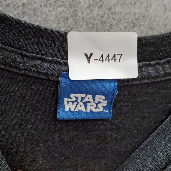 Star Wars Men T-Shirt XL Gray Vader Is Coming Look Busy Short Sleeve Crew Neck - Picture 4 of 8